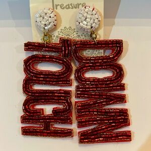 Touch Down Football Earrings